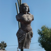 Nice Lady watching the beach of Caldera